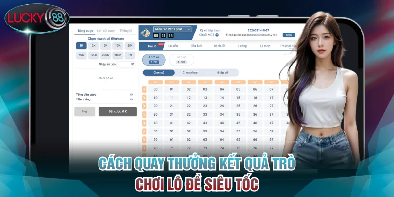 Cách quay thưởng kết quả trò chơi lô đề siêu tốc