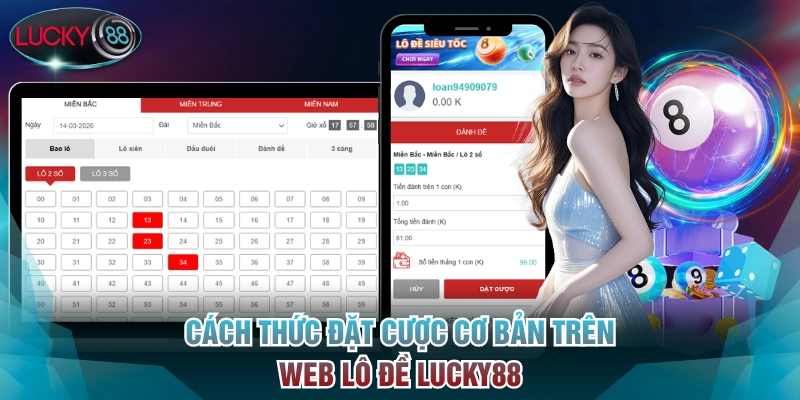 Cách thức đặt cược cơ bản trên web lô đề Lucky88
