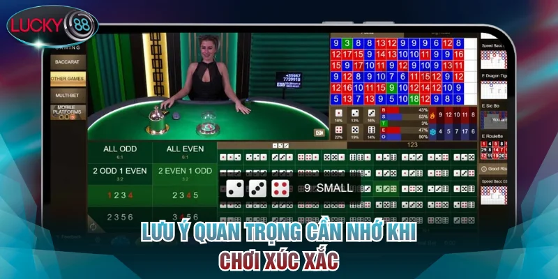 Lưu ý quan trọng cần nhớ khi chơi xúc xắc