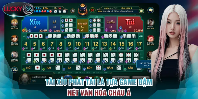 Tài Xỉu Phát Tài là tựa game đậm nét văn hóa châu Á